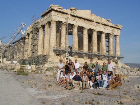 Members of GIGA sit around a table discussing processes and techniques